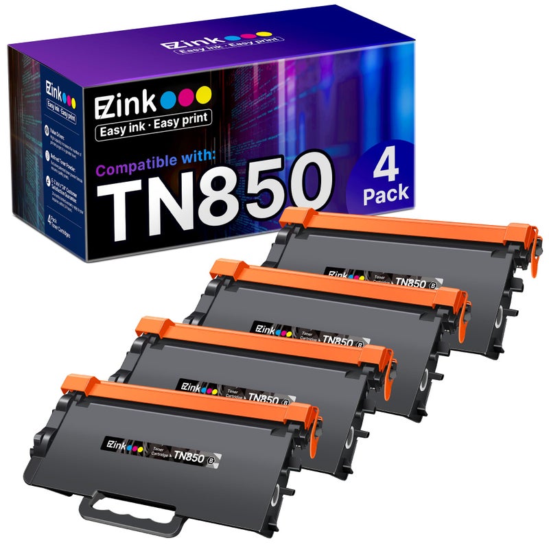 E-Z Ink Compatible TN850 High Yield Toner Cartridge Replacement for Brother TN850 TN 850 TN-850 TN820 TN 820 Toner Cartridge to use with HL-L6200dw HL-L6200dwt MFC-L5900dw MFC-L5850dw MFC-L5700dw (4 Black) - Image 1